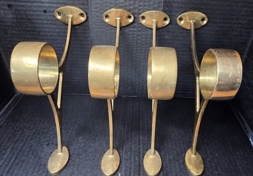 Vintage solid brass foot rail - vintage,