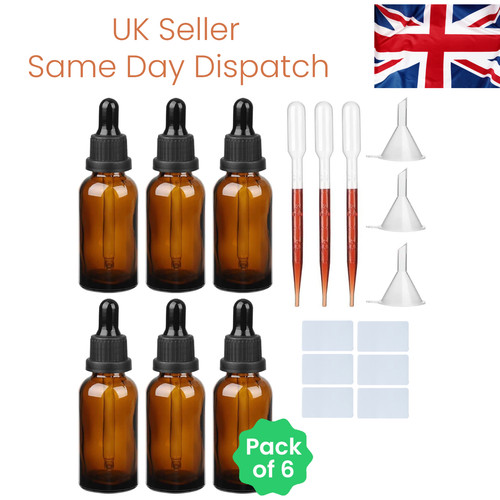 Amber glass dropper - 6,