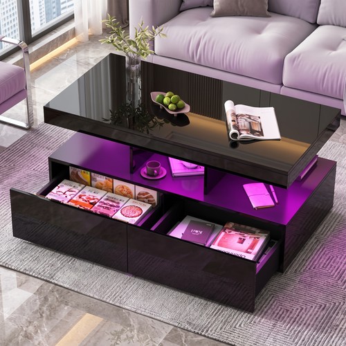 Coffee table with led high - led,