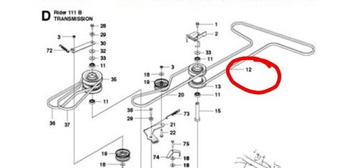Husqvarna 5895314 deck - deck, belt