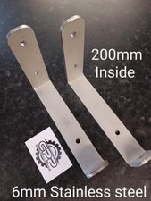 Ladder Wall Brackets 2 Pack Stainless Steel 6mm Thick Very Strong will not rust