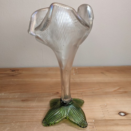 Arte nouveau glass vase - glass,