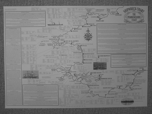 Pembrokeshire shipwreck chart - pembrokeshire,