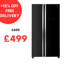 KENWOOD - KSBSB23 American-Style Fridge Freezer - Black Great Condition