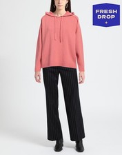 RRP €354 CROSSLEY Cashmere & Wool Jumper Size XS Pink Hooded Made in Italy