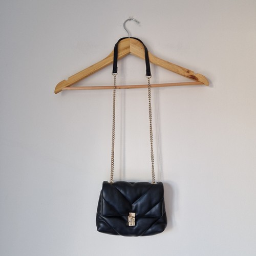 Zara black quilted mini - black,