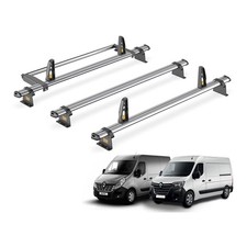 Renault Master Roof Rack (2010+) 3x Bars + Roller + Loadstops Van Guard Trade