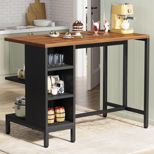 Industrial kitchen island with - kitchen,