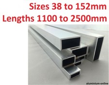 ALUMINIUM RECTANGULAR BOX SECTION 38mm 50mm 63mm 76mm 101mm 127mm 152 1 - 2.5M 