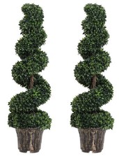 Set of 2 Artificial Boxwood