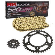 Chainset Suzuki DR-Z 400 S 00-15 Chain RK GB 520 EXW 112 Open GOLD 15/44