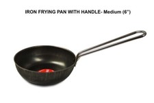 Heavy Round Skillet 6" Cast Iron Frying Pan with Handle
