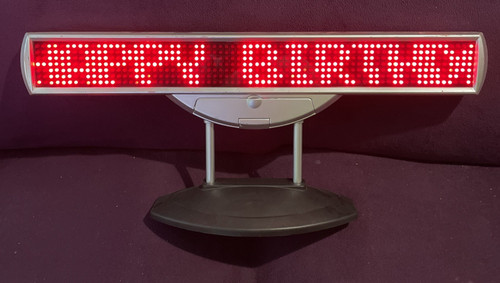 Red led scrolling sign name - sign,