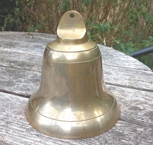 Solid brass hanging bell - solid,