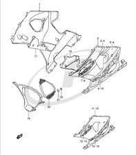 SUZUKI GSXR 1000 K3/4 LH UPPER