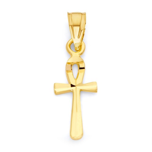 Solid gold ankh pendant 10k - in,
