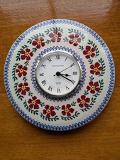 Nicholas Mosse Pottery. Wall Clock in Old Rose Design