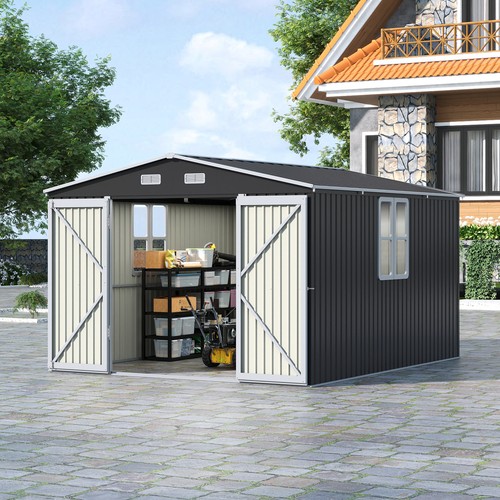 Metal garden shed - garden,