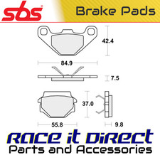 Brake Pads for APRILIA PEGASO 125 1991 Rear Street SBS