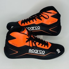 Sparco K-Pole Karting Boots Orange Black Driving Go Kart Shoes UK Size 12 EU 47