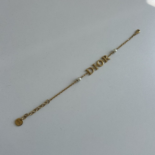 Dior gold cable chain bracelet - cable,