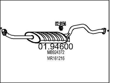 Mts 94600 muffler exhaust - 01.94600,