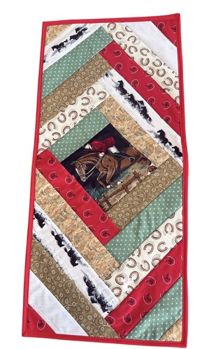 Fox hunt table runner - runner, horses