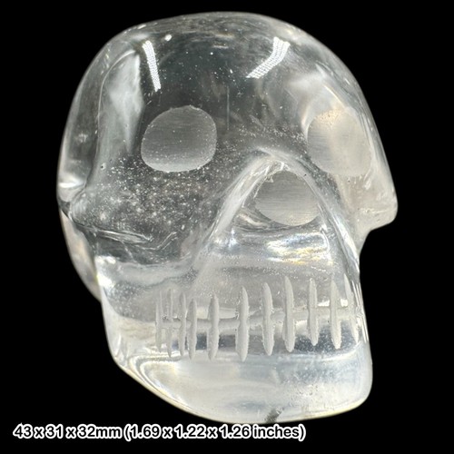 Rock crystal quartz - quartz, skull