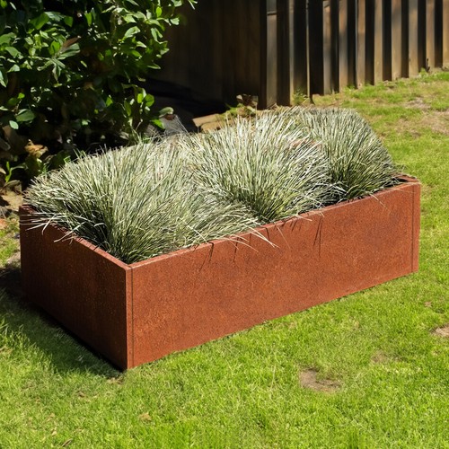 Metal rusty planter garden - metal,