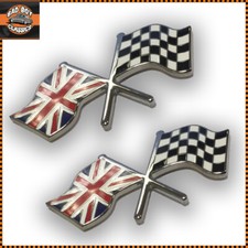 2x Chequered Flag / Union Jack