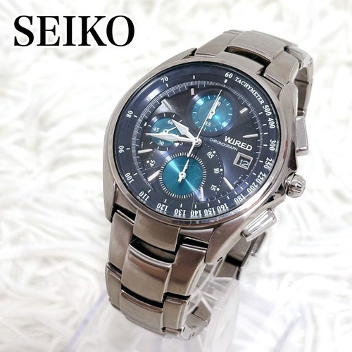 Seiko wired titanium - date, blue