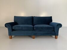 George Smith Signature "Elverdon-Arm" Large 2.5-Seat Sofa - In Blue Italian V...