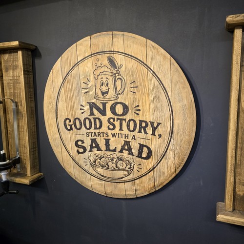 Customised laser engraved oak - laser,