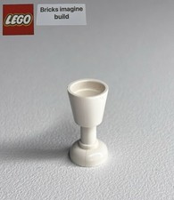 1 x LEGO Vintage Part 2343 White Goblet for Minifigure, Utensil - With Step -14A