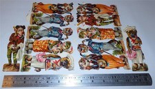 Victorian Die Cut Scraps Anthropomorphic Animals Chromolithograph    013