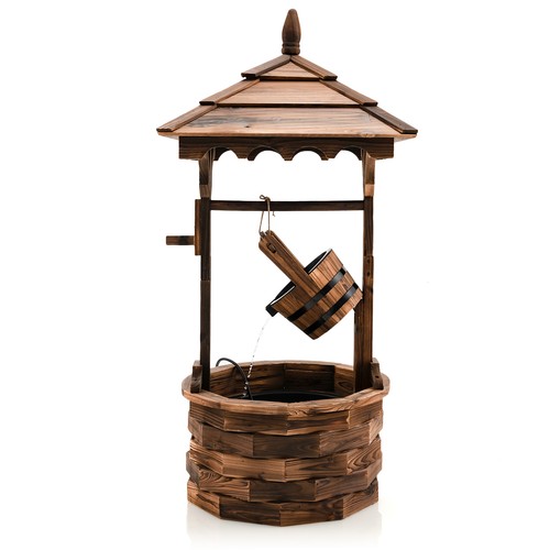 Rustic wishing well - rustic, fountain