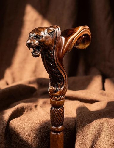 Hand carved panther walking - hand,