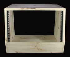 Solid Pine 6u angled 19" inch rack unit/case/cabinet for studio/DJ/recording