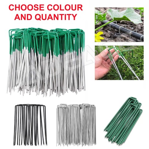 Weed control fabric pins - weed,