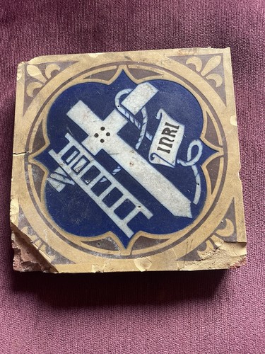 Minton encaustic church tile - church,