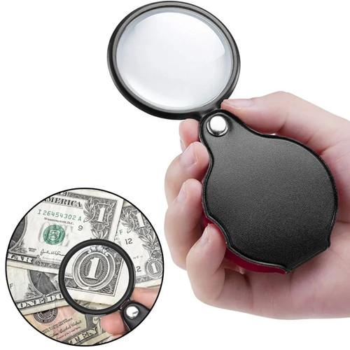 10x magnifying glass black - glass,,