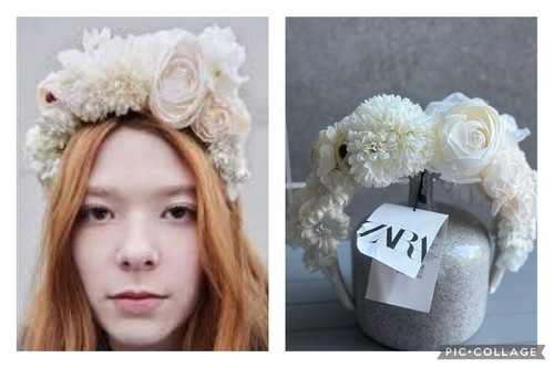 Zara multi flower - flower, ecru