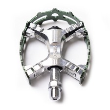 MKS Bicycle Cycle Bike XC-III Bear Trap Colour Edition Pedals Green - 9/16 Inch