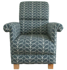 Orla Kiely Chair Armchair Linear Stem Cool Grey Fabric Adult Nursery Kitchen New
