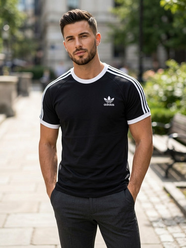 Adidas men stripes - adidas, t-shirt