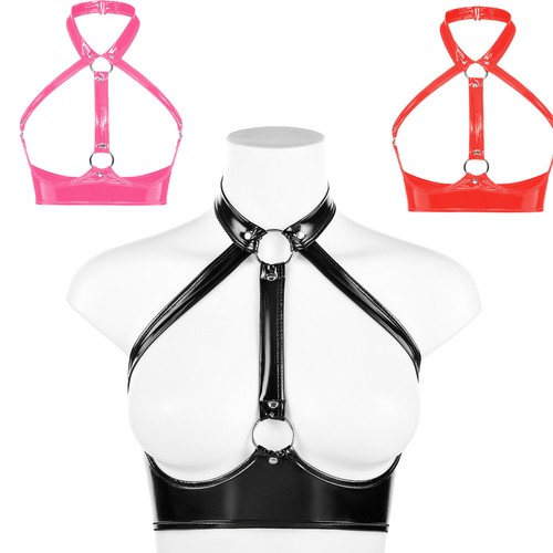 Women sexy halter neck - neck, pvc