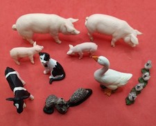 SCHLEICH Farm Animals Boar Sow 2 Piglets Calf Goose Goslings Cat & Hedgehogs