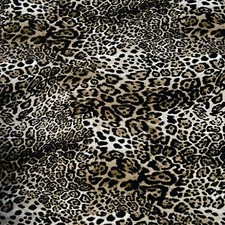 100% Superior Cotton Poplin Fabric Wild Cat Leopard & Lynx Print Rose & Hubble