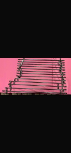 Chrome stair rods with hinged - with,