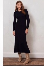 Mint Velvet Navy Midi Dress with Twist Detail RRP £130 Size Medium 